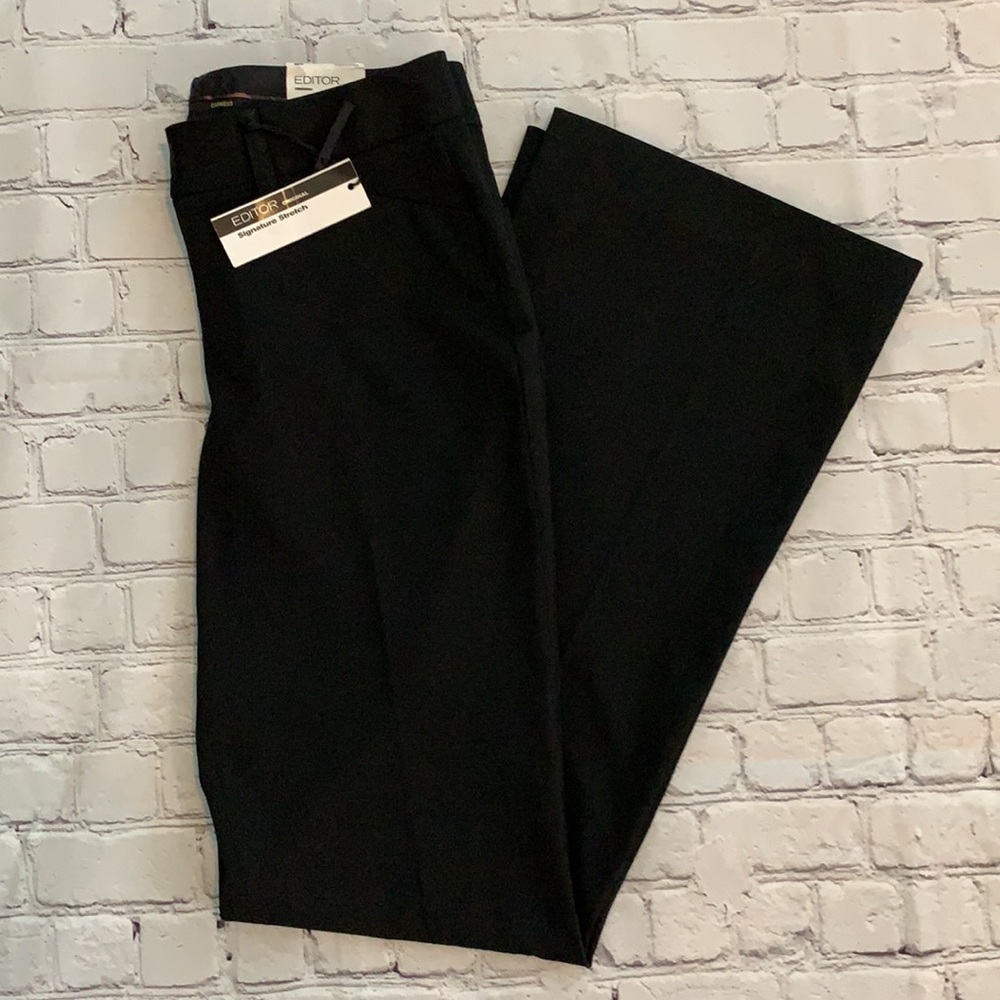 Express Editor Signature Stretch Black Pants